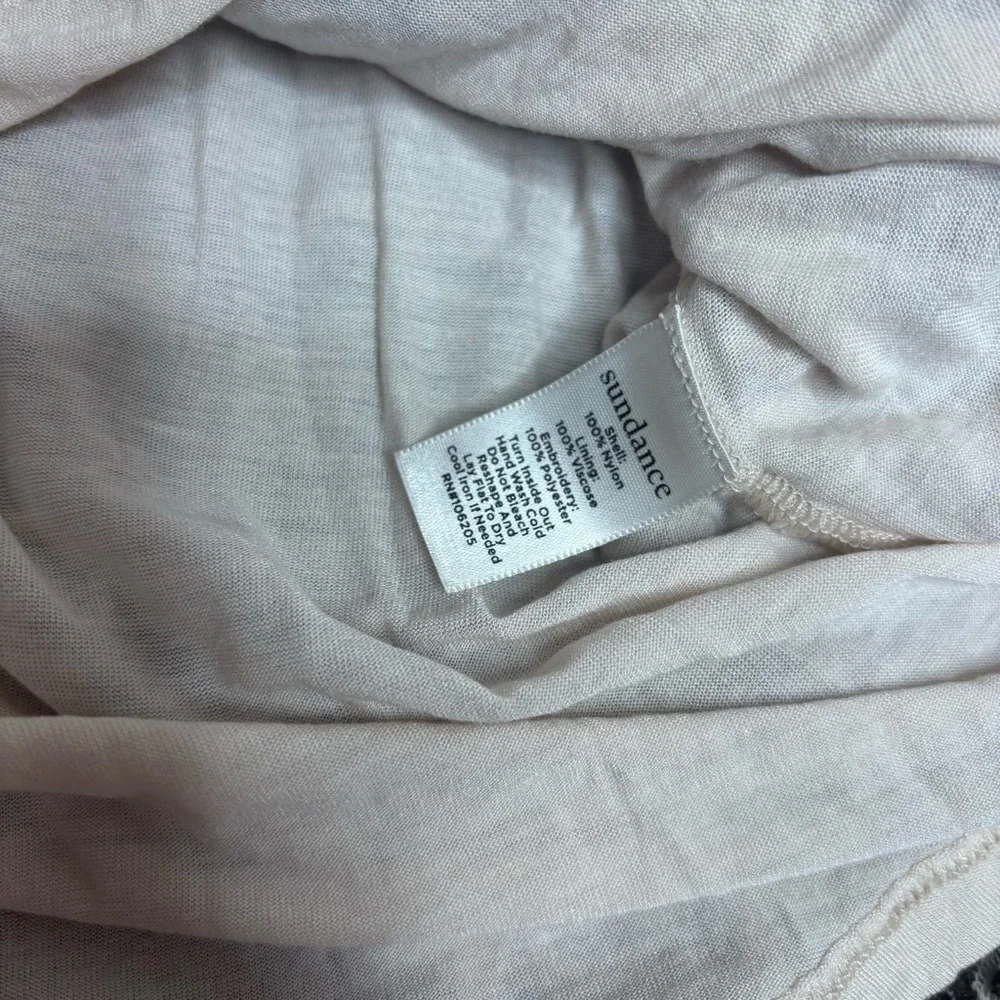 Sundance Catalog Sleeveless Beaded Bruin Beaded Tank cream brown Size large NWT - Picture 8 of 8